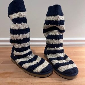 Tall Chunky Knit Ugg Sock Boots